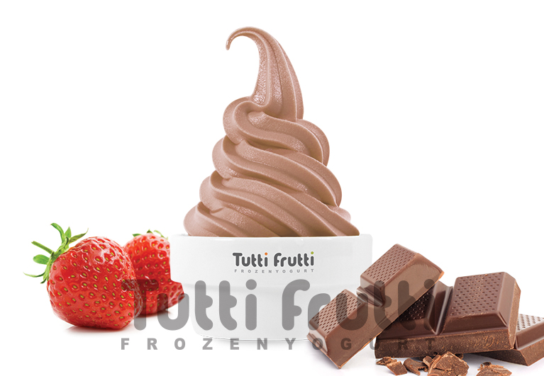 Замороженный йогурт Tutti Frutti со вкусом Клубника в шоколаде