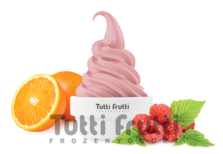 Замороженный йогурт Tutti Frutti со вкусом Малина-Апельсин