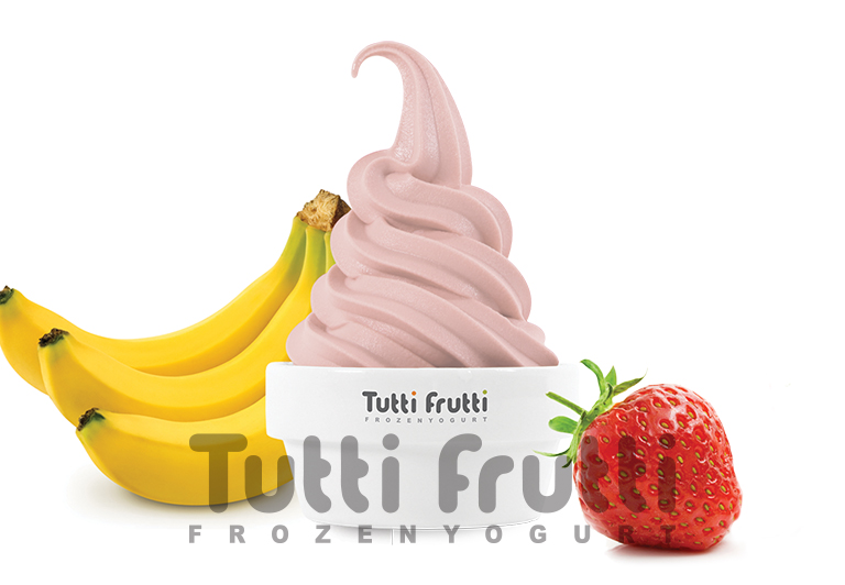 Замороженный йогурт Tutti Frutti со вкусом Сорбет Клубника-Банан