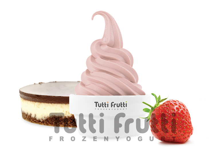 Замороженный йогурт Tutti Frutti со вкусом Клубничный чизкейк